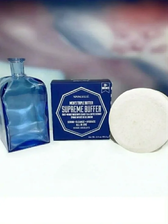 Spongelle Men's Cedar Absolute Supreme Triple Butter Buffer Sponge 99.2g *BNIB - Picture 9 of 9